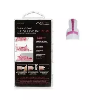 Dashing Diva French Wrap Plus thin - Fuchsia (узкие френч-типсы,фуксия) 140 шт.