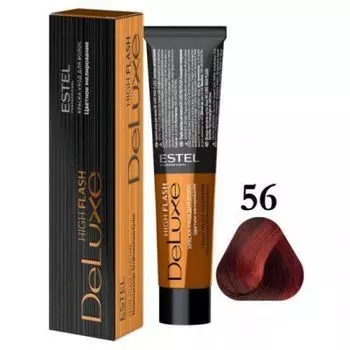 Estel De Luxe High Flash краска-уход для цветного мелирования, 56 красно-фиолетовый, 60 мл