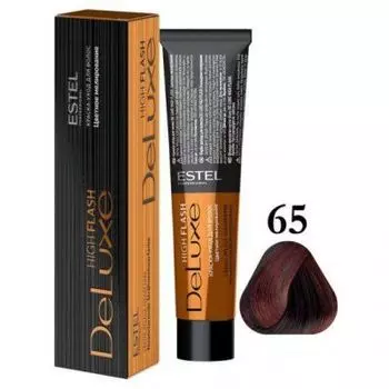 Estel De Luxe High Flash краска-уход для цветного мелирования, 65 фиолетово-красный, 60 мл