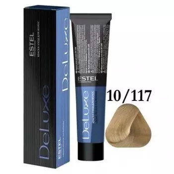 Estel De Luxe краска-уход, 10/117 светлый блондин усиленный пепельно-коричневый, 60 мл