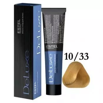 Estel De Luxe краска-уход для волос, 10/33 светлый блондин золотистый интенсивный, 60 мл