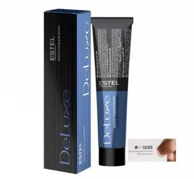 Estel De Luxe краска-уход для волос, 10/65 светлый блондин фиолетово-красный, 60 мл