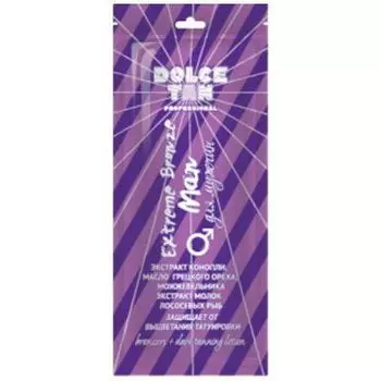Dolce Tan, Extreme Bronze Man, Крем для загара мужской, с экстрактом конопли, 15 мл
