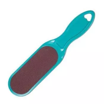 Domix, Терка педикюрная с пластиковой ручкой, Бирюзовая, 1 шт.