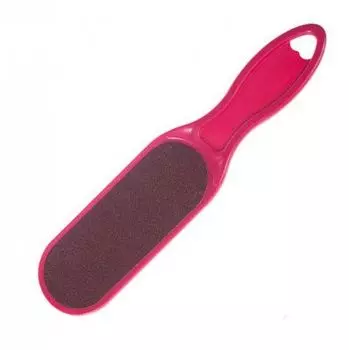 Domix, Терка педикюрная с пластиковой ручкой, Фуксия, 1 шт.