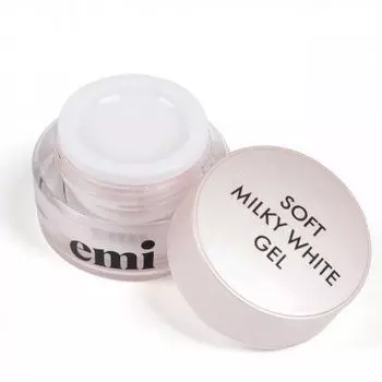 E.MI, Soft Milk White Gel, Камуфлирующий гель для моделирования, молочный-белый , 15 г