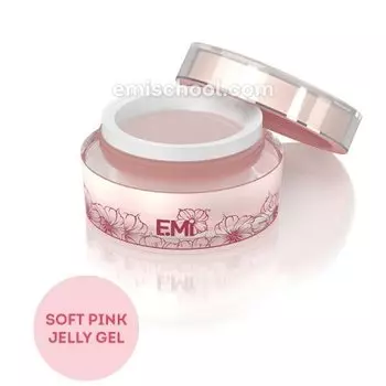 E.MI, Soft Pink Jelly Gel, Камуфлирующий гель-желе, нежно-розового цвета, 50 г
