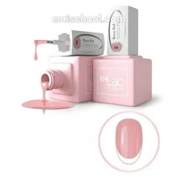 E.MiLac, Base gel, Камуфлирующее базовое покрытие, №06, Теплый розовый, 9 мл