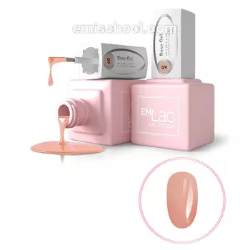 E.MiLac, Base gel, Камуфлирующее базовое покрытие, №09 Карамель, 9 мл