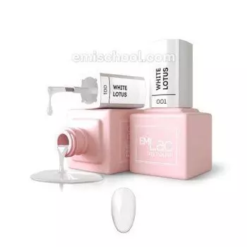 E.MiLac, Гель-лак, Белый лотос, №001, 9 мл