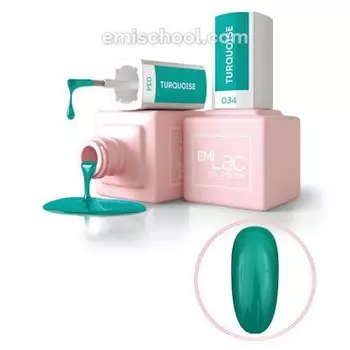 E.MiLac, Гель-лак, Бирюза, №034, 9 мл