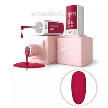 E.MiLac, Dolce Vita, Гель-лак, Императорский красный, №072, 9 мл