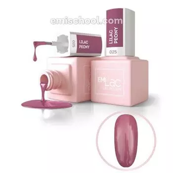 E.MiLac, Гель-лак, Лиловый пион, №025, 9 мл