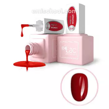 E.MiLac, Red Manifest, Гель-лак, Красотка, №224, 9 мл