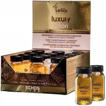 ECHOS Line, LUXURY, Лосьон восстановление и блеск для сухих волос, 12*12 мл