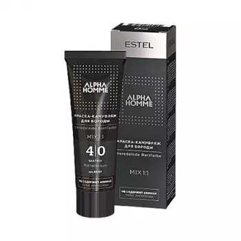 Estel Alpha Homme Краска-камуфляж для бороды 4-0 Тон шатен 40 мл.