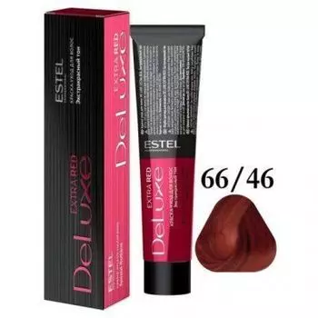 Estel De Luxe Extra Red краска-уход для волос, 66/46 темно-русый медно-фиолетовый, 60 мл