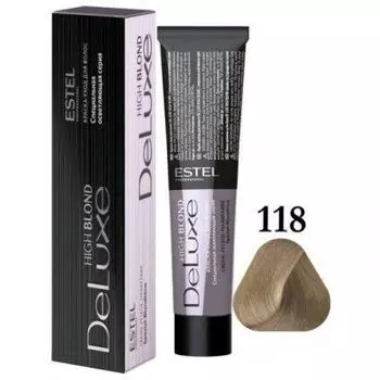 Estel De Luxe High Blond краска-уход, 118 пепельно-жемчужный блондин ультра, 60 мл