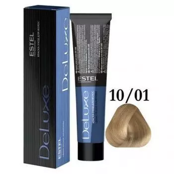 Estel De Luxe краска-уход для волос, 10/1 светлый блондин пепельный, 60 мл