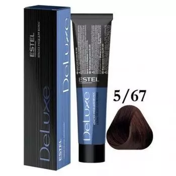 Estel De Luxe краска-уход для волос, 5/67 светлый шатен фиолетово-коричневый, 60 мл
