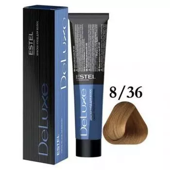 Estel De Luxe краска-уход для волос, 8/36 светло-русый золотисто-фиолетовый, 60 мл