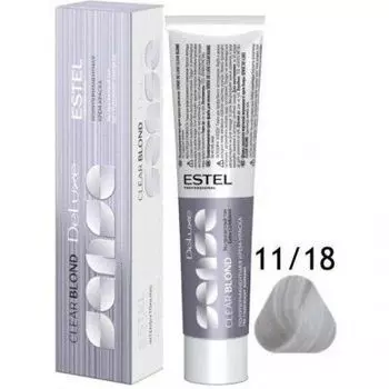 Estel De Luxe Sense Clear Blond, 11/18 Очень светлый блондин пепельно-жемчужный, 60 мл