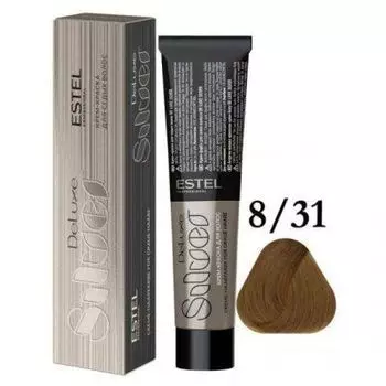 Estel De Luxe Silver крем-краска для седых волос, 8-31 Светло-русый золотисто-пепельный, 60 мл