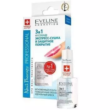 Eveline Препарат для сушки, закрепления и усиления блеска 3 в 1 12мл.