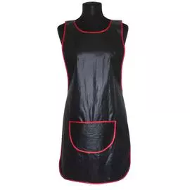 фартук двухсторонний чёрный с красным кантом ф32-46