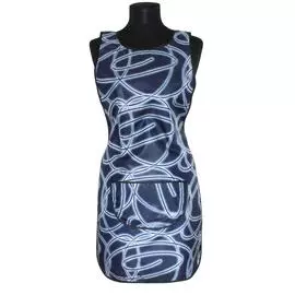 фартук двухсторонний тёмно-синий волна ф31-44