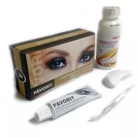Favorit набор для окрашивания бровей и ресниц графит 4
