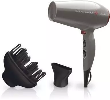 GA-MA Фен DIAMOND ION 3D TITAN KERATIN + ION 2300w серый