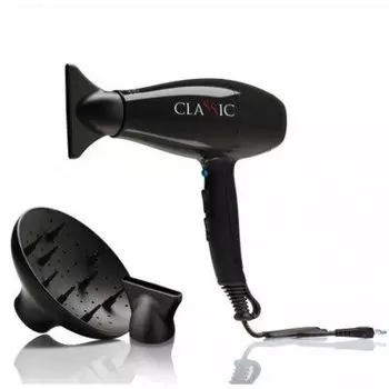 GA-MA Salon Exclusive Classic Фен с диффузором черный 2200w