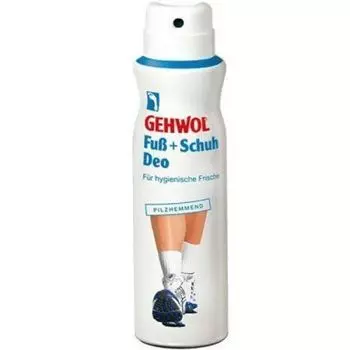 Gehwol, Fub+Schuh Deo, Дезодорант для ног и обуви, 150 мл