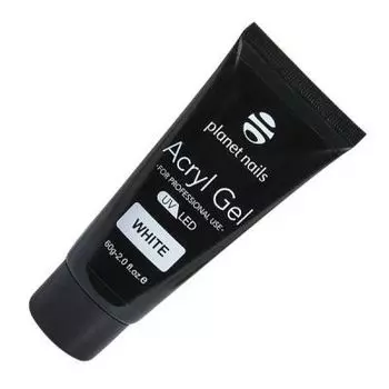 Planet Nails, Acryl Gel, Гель белый, 60 г