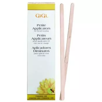 GI-GI Petite applicators Шпатель деревянный мини для бровей 100 шт
