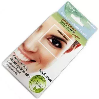 Godefroy Eyebrow Tint Medium Brown Краска-Хна в 4 капсулах для бровей Коричневая