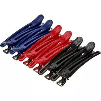 Harizma Зажим для волос алюм/пластик цветные 12 шт/уп