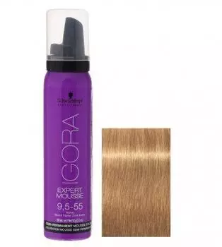 Igora Expert Mousse - Тонирующий мусс (тон 9,5-55 Платиновый блондин экстра золотистый) 100 мл