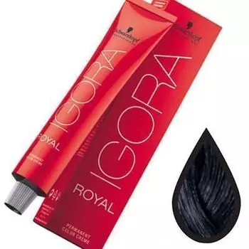Schwarzkopf Igora Royal стойкая крем-краска для волос 1-0 Черный натуральный 60 мл