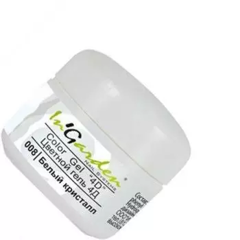 InGarden, 4D- гель №8, Белый кристалл