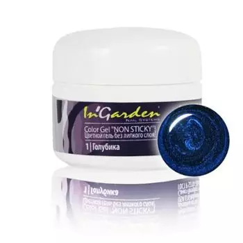 InGarden, Гель-краска без липкого слоя, 001, Голубика, 5 г