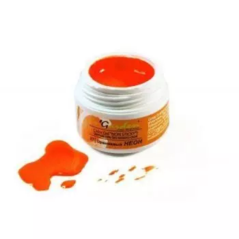 InGarden, Гель-краска без липкого слоя, 027, Оранжевый неон, 5 г