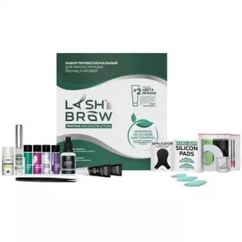 Innovator Cosmetics, Набор профессиональный, реконструкции ресниц и бровей Protein Reconstruction