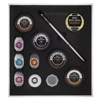 Innovator Cosmetics, Sexy Brow Henna, Набор Хны для бровей (11 предметов) (1/3шт)