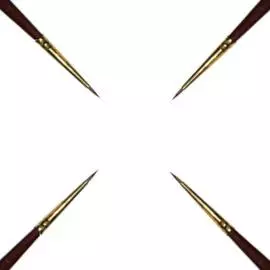 кисть художественная колонок круглая № 10-0 короткая ручка живопись