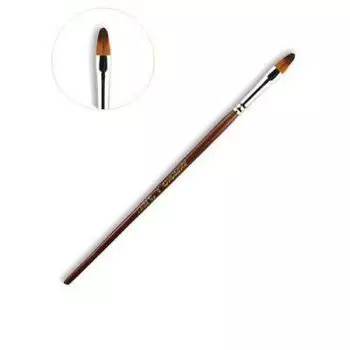 Живопись, Кисть художественная, овальная, синтетика, короткая ручка, №8