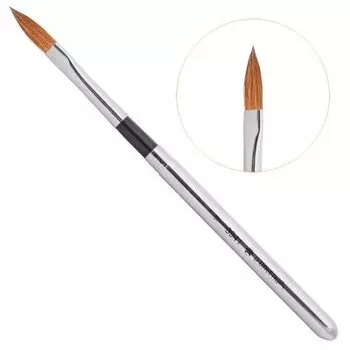 Planet Nails, Кисть акриловая круглая, складная, №6, 3941.6