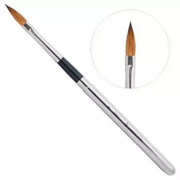 Planet Nails, Кисть акриловая круглая, складная, №8, 3941.8