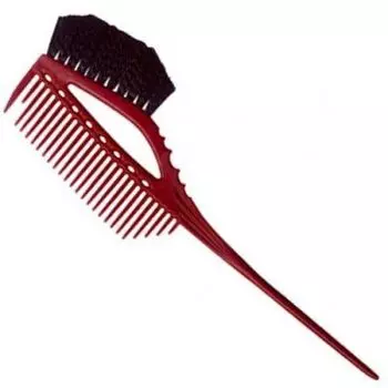 Кисть с расческой для окрашивания Красная YS 0571-75-640-08